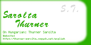 sarolta thurner business card